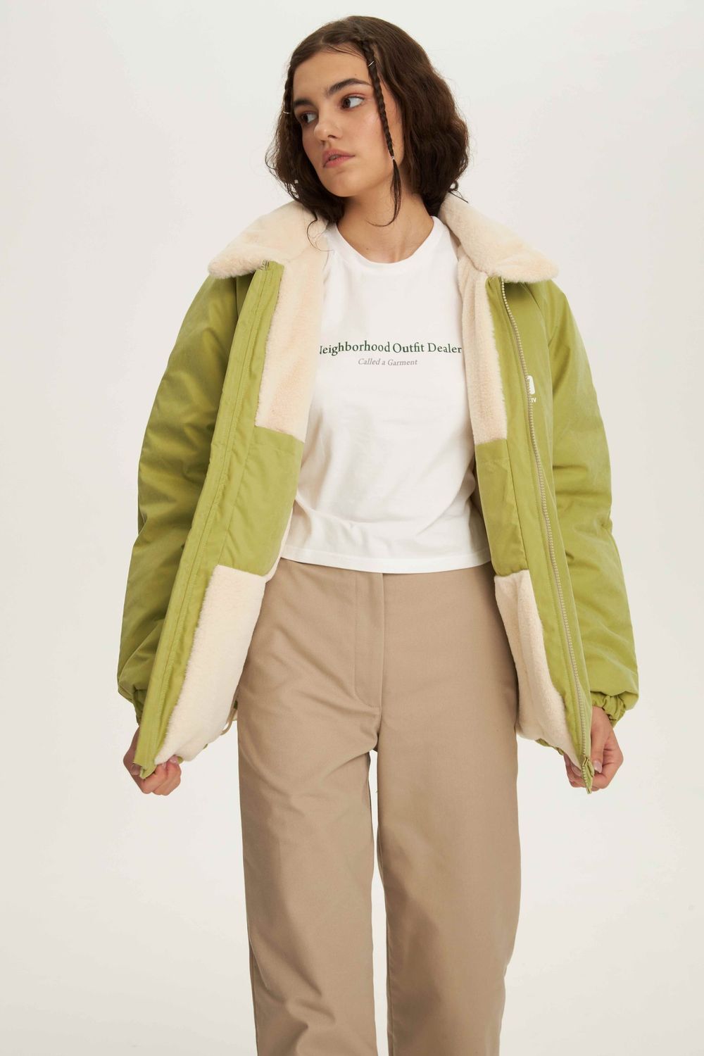 Куртка Зимняя Called a Garment Sheriff Jacket Vol.2 Бледно-Зеленая