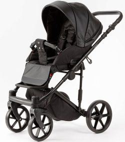Детская коляска Adamex Locco Light Deluxe 2 в 1 LL-SA02 (ЧЕРН.КОЖА)