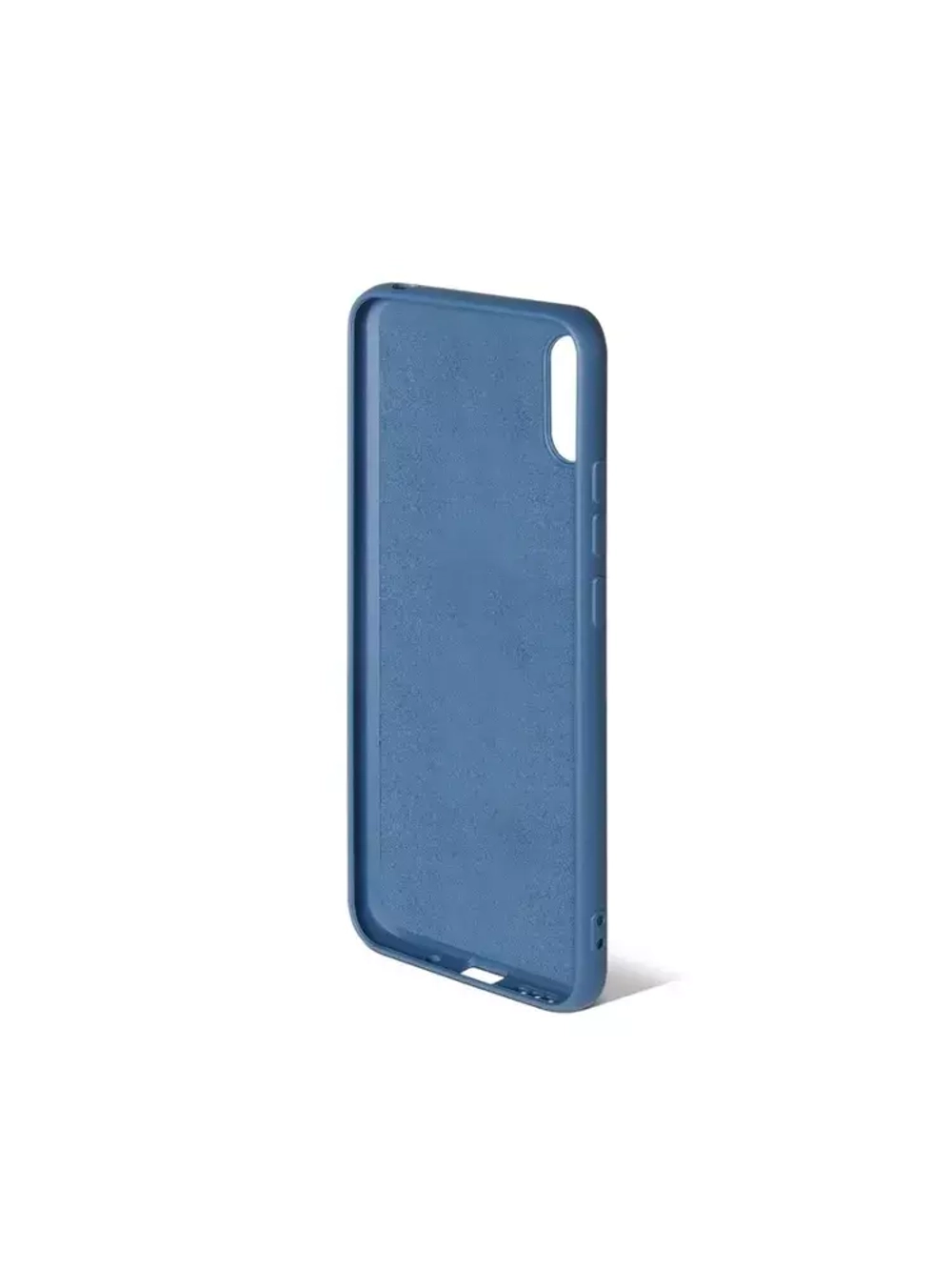 Силиконовый чехол с микрофиброй для Xiaomi Redmi 9A blue DF