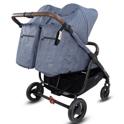 Детская прогулочная коляска для двойни Valco baby Snap Duo Trend Denim