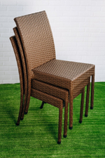 Стул плетеный ReeHouse Dove, коричневый люкс