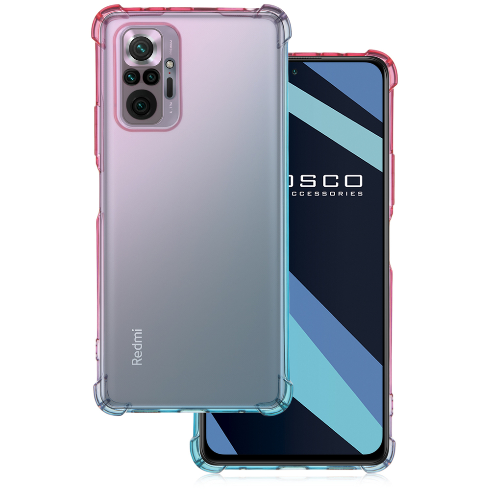 Чехол ROSCO для Xiaomi Redmi Note 10 Pro оптом (арт. XM-RN10P-HARD-TPU-PINK-BLUE)