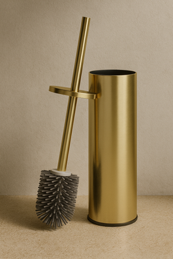 Ершик для унитаза STWORKI Стокгольм S36395GM напольный, золото, с подставкой