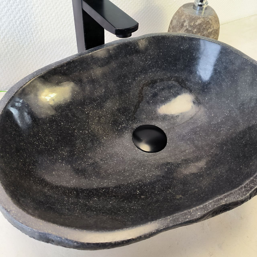 Раковина из речного камня RS-66032 47х36х15 из натурального камня