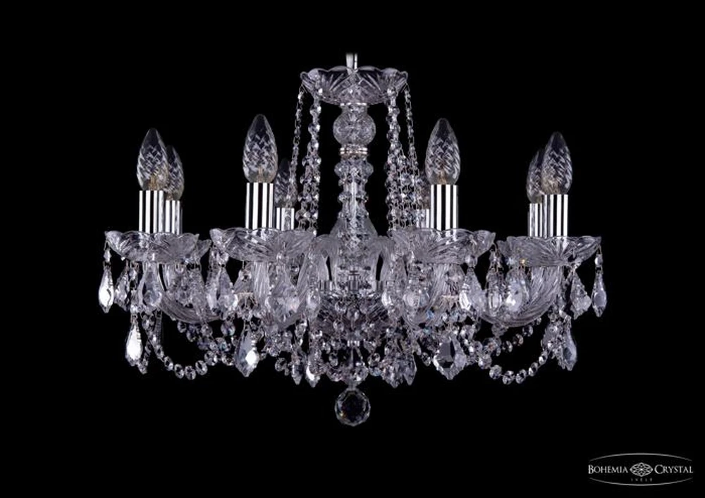 Подвесная люстра Bohemia Ivele 1402/8/195/Ni/Leafs