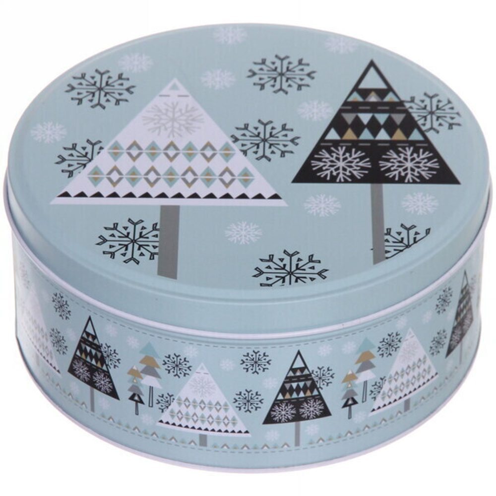 Банка жестяная «Снежинка» 1500мл 16,8*8,3см