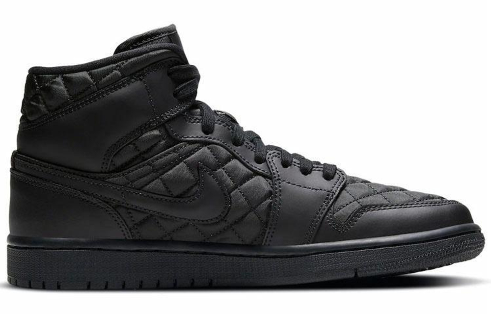 Кроссовки Jordan Air Jordan 1 Mid Se "Black Quilted" (Женская размерная сетка)