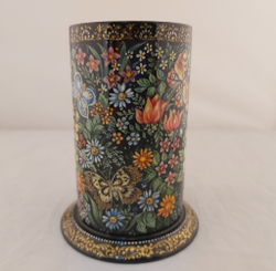 Стакан под ручки с карандашами "Цветочный вальс" с ручной росписью