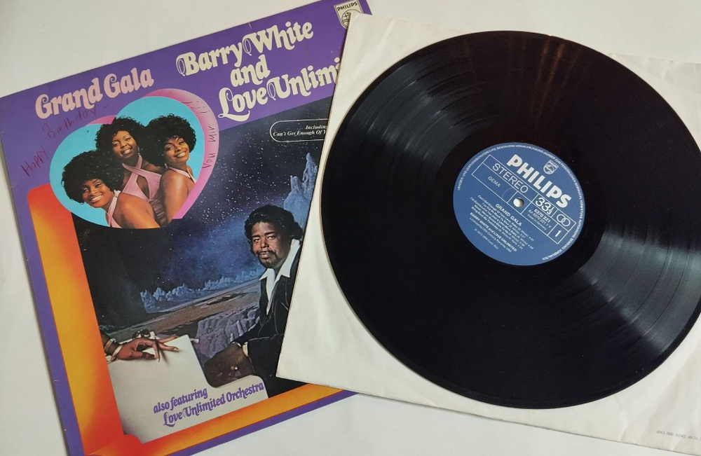 Винтажная виниловая пластинка LP Barry White And Love Unlimited Also Featuring Love Unlimited Orchestra Grand Gala (Germany 1973)