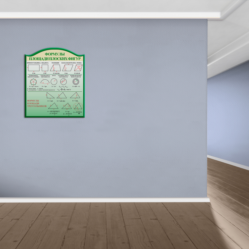 Стенд фигурный Формулы площади плоских фигур 150000573