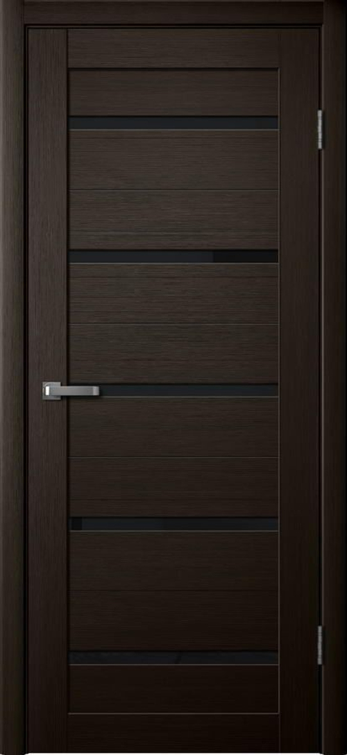 Дверь межкомнатная 206 черное стекло ПВХ