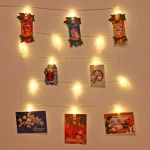 Гирлянда для дома 4,0 м 20 ламп LED с насадками ПРИЩЕПКА, прозрач.провод, IP-20, Теплый белый