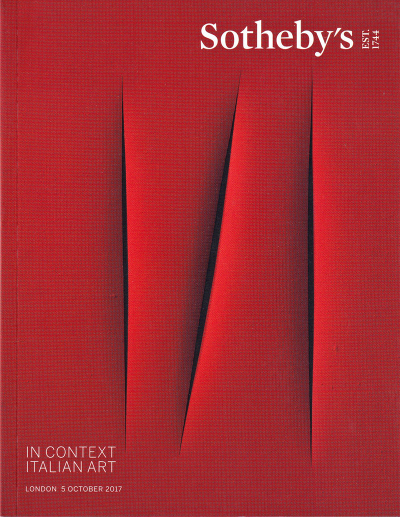 Мини-каталог аукциона Sotheby's, Лондон, Современное итальянское искусство: аукцион от 5 октября 2017 года