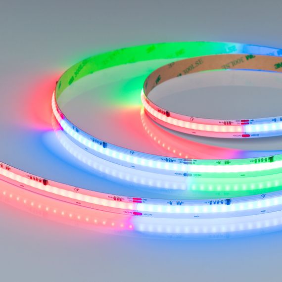 Светодиодная лента SPI-COB-X630-12mm 24V RGB-PX63 (11 W/m, IP20, 5m) Arlight 043886