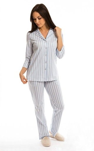 Пижамный комплект  в голубую полоску