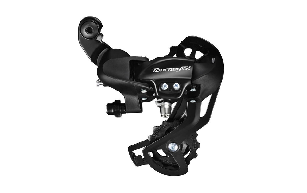 Переключатель задний ShimanoTourney, TX800, SGS, 7/8 скоростей, крепление на болт, черный