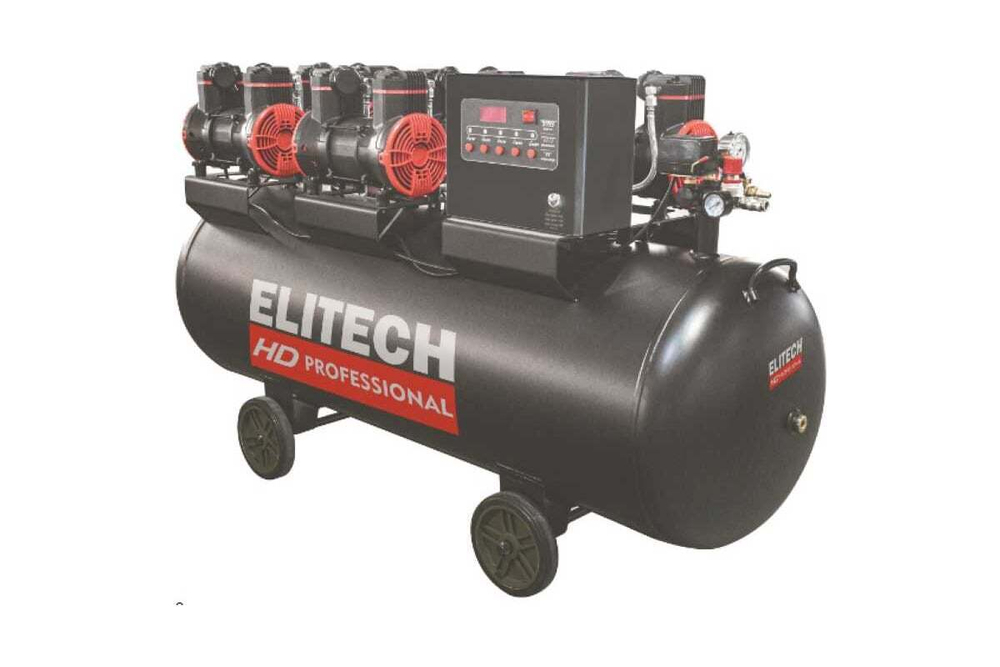 Безмасляный малошумный компрессор Elitech ACF 1500-300S HD 206468