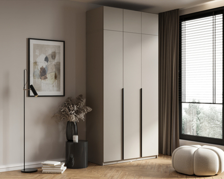 Шкаф Бруно 1200 с антресолью ЛДСП кашемир/ЛДСП кашемир