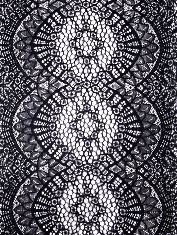 264 ОПТ Кружево эластичное 18 см, Италия, черный 170