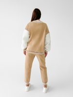 Костюм JN 8115 на флисе из бомбера на кнопках и штанов на резинке