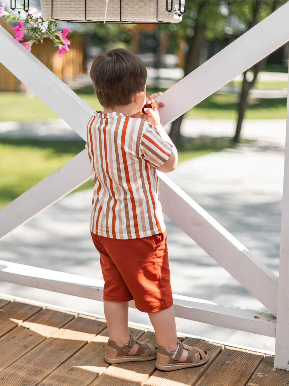 Шорты удлиненные Mjölk Paprika/Steel Grey, сет 2 шт.