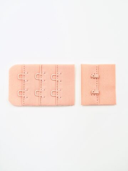 Застежка для бюстгальтера коралловый миндаль с крючками 2х3