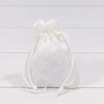 Мешочек 7х9см Лен искусственный (Белый)