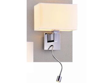 Бра 1*Е27/LED 1.8W 3000К 14202/A LED white хром Melissa Newport