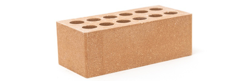 Кирпич лицевой гиперпрессованный полуторный персик