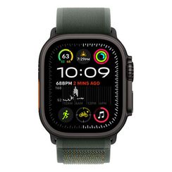 Apple Watch Ultra 2 GPS + Cellular, 49mm, черный титан, ремешок Trail зеленого цвета (2024)