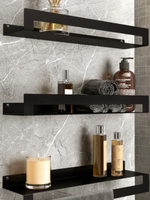 полки для ванной  с вырезом 500*120 черные 2 шт