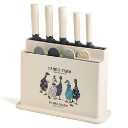 НАБОР AGNESS ИЗ 10ПР: 5 НОЖЕЙ, 4 ДОСКИ И ПОДСТАВКА, СЕРИЯ "FAMILY FARM"
