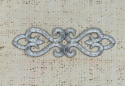 Термоаппликация орнамент люрекс, р. 12,5×3,5 см