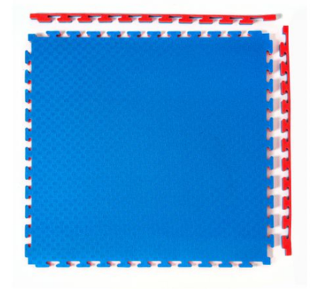 Будо-мат, 100 x 100 см, 40 мм, цвет черно- красный