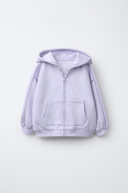 ZARA БАЗОВАЯ ХУДИ, ЦВЕТ МАЛЬВЫ