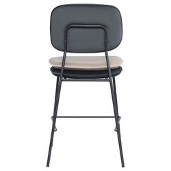 Стул полубарный Pea, велюр, темно-серый/бежевый