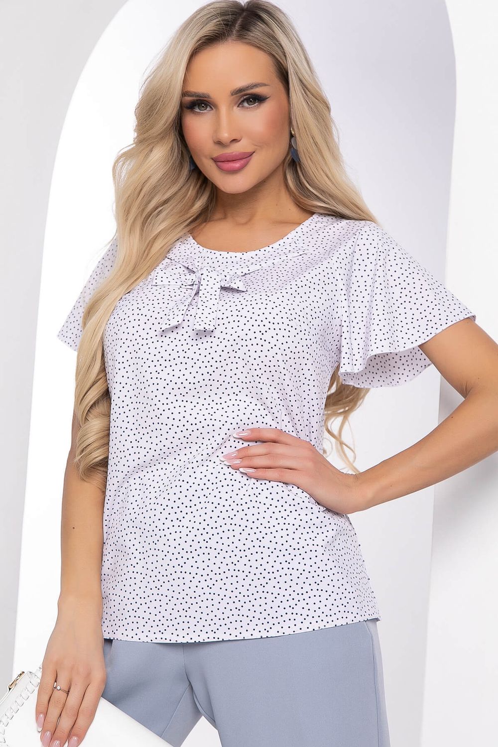 Блуза "Сицилия" (вайт) Б8064 LT Collection (Акция)