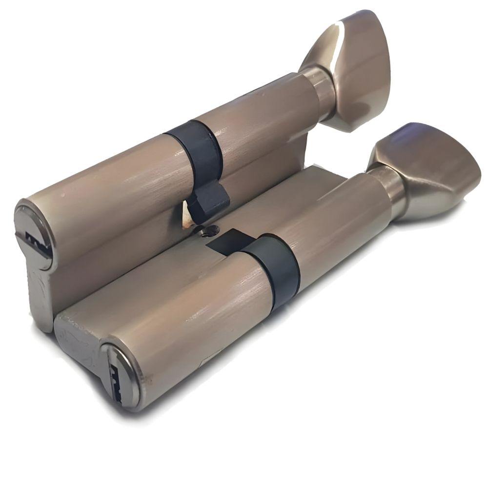 Механизм цилиндровый PC100 (55C X45) SN 5 ключей (мат. никель)