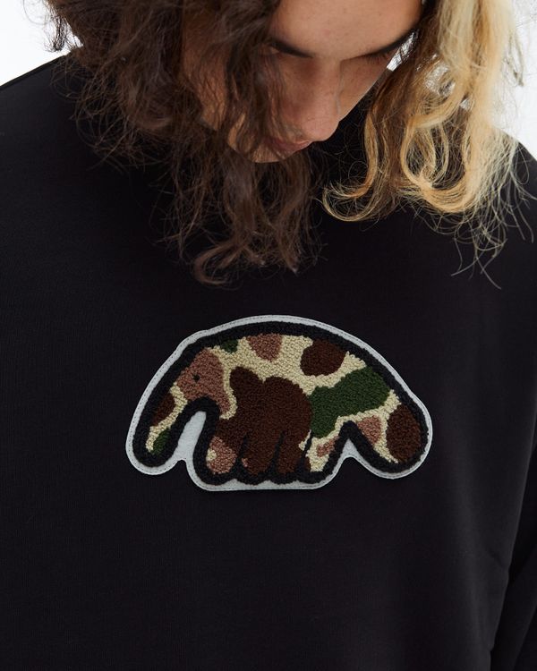 Толстовка Crewneck CamoLogo черная - фото 5