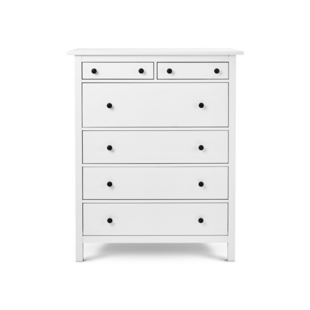 Комод с 6 ящиками деревянный, Хемнэс Hemnes/ Кымор, 108х50х131 см,белый