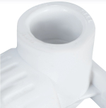 Угольник полипропиленовый комбинированный с креплением (водорозетка) PN25 20х1/2" наружная резьба