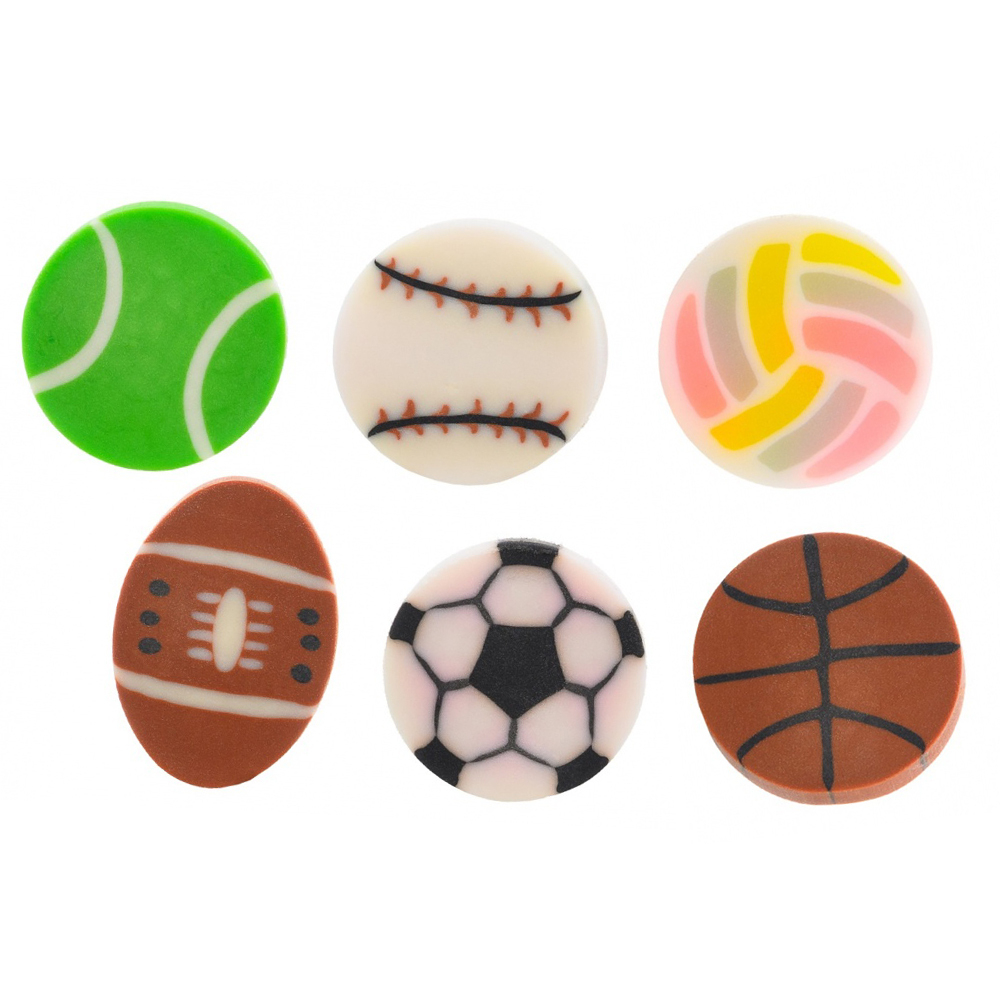 Ластик Basir, фигурный, серия "Мячи", цветной корпус, в пластиковой упаковке