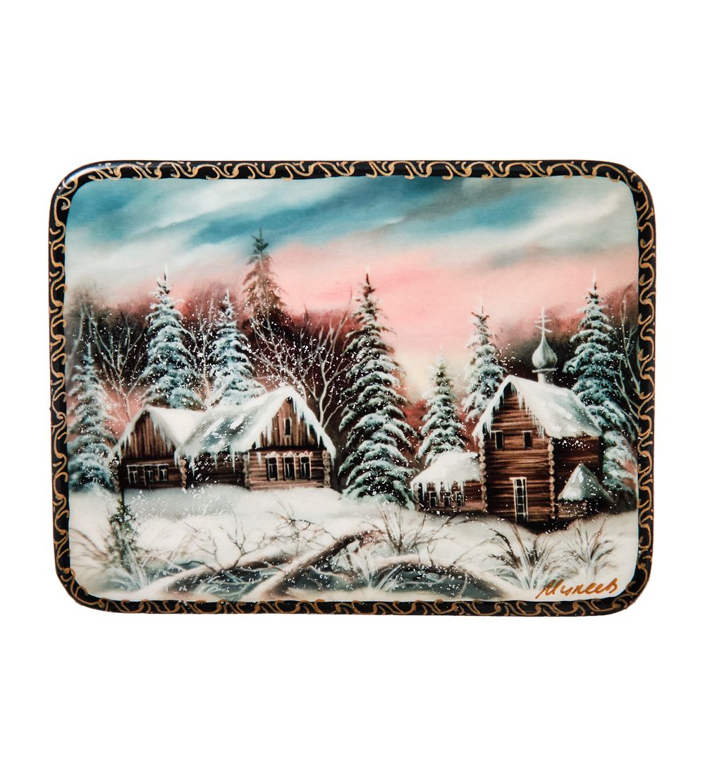 ШК-19/39-F Шкатулка в технике декупаж «Зима» (10х8х3,5)