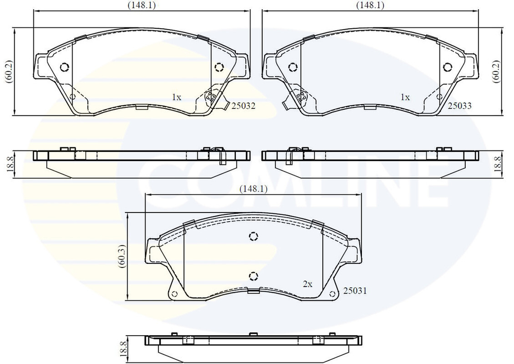 COMLINE - CBP32038-CML - Brake Pad Set, disc brake