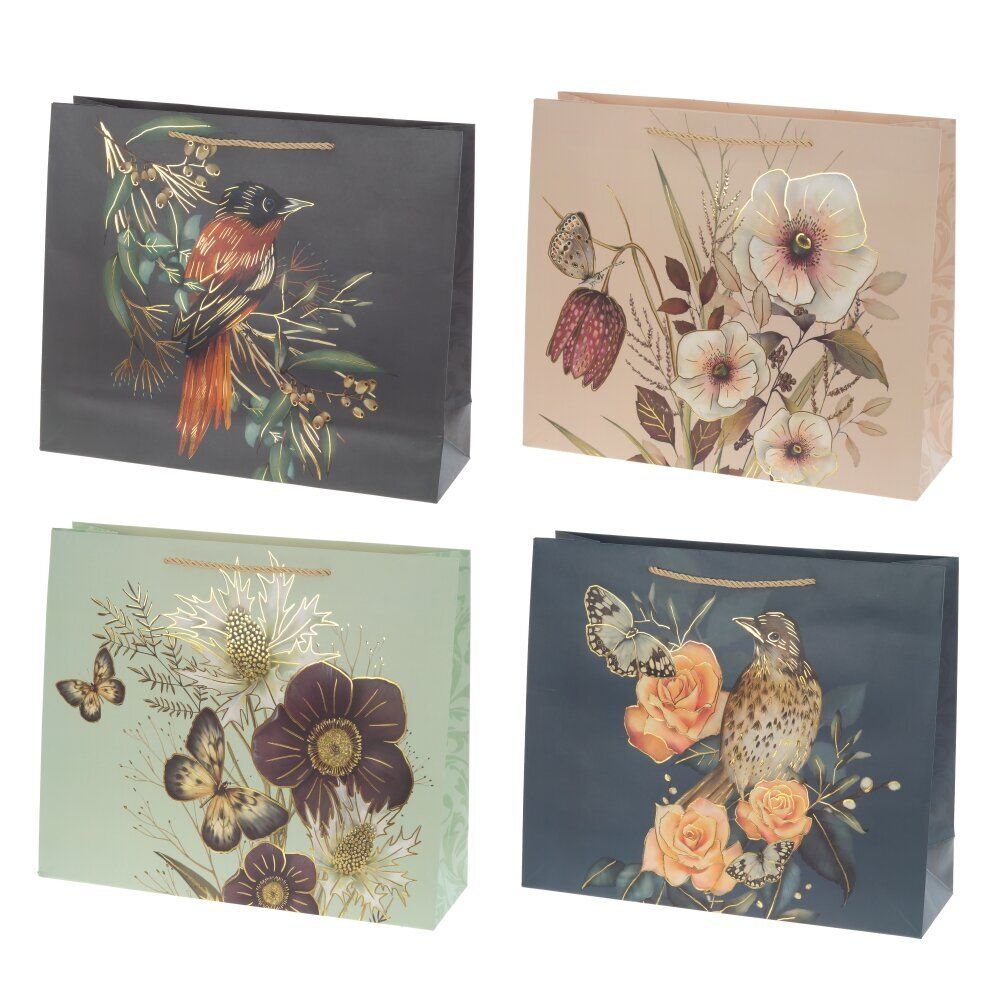 GAEM Пакет подарочный (бумага 210г/м2, блок микс 12шт), L38 W12 H32 см, 4в.