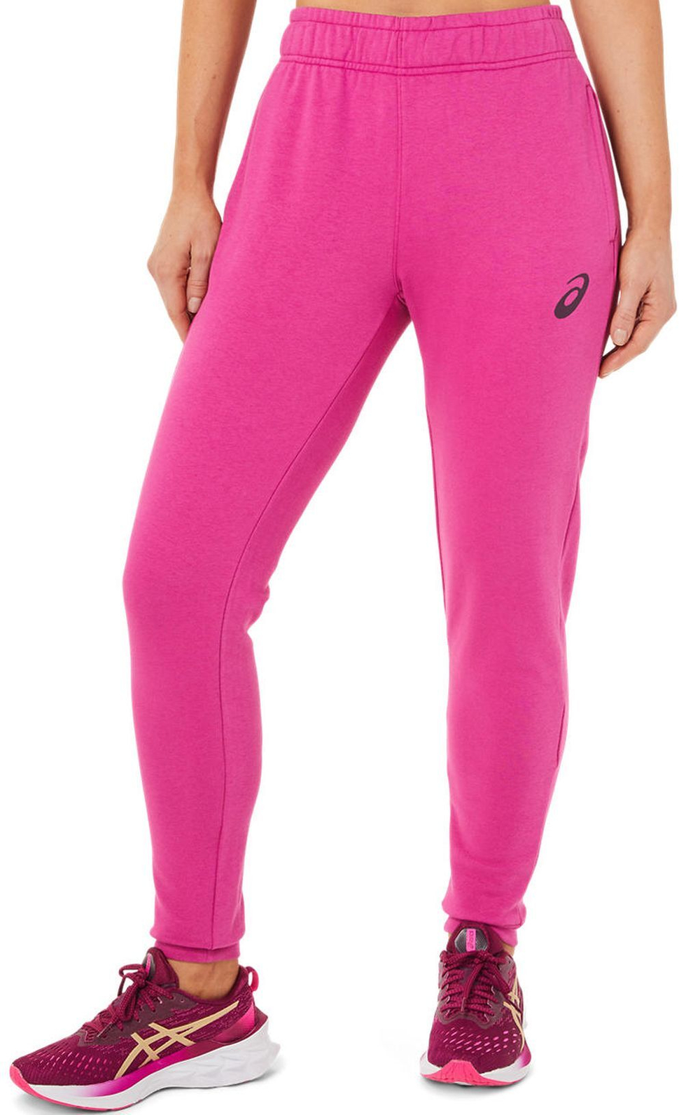 Женские теннисные брюки Asics Big Logo Sweat Pant W - Розовый