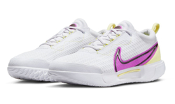 Женские Кроссовки теннисные Nike Zoom Court Pro HC - white/fuchsia dream/citron tint/earth