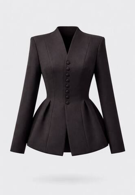 Жакет с воротником - полустойкой удлиненный