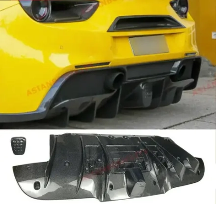 Карбоновый диффузор заднего бампера для Ferrari 488 GTB Spider 2015-2020 Феррари