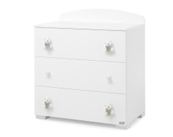 Тумба-комод с пеленальным столом Erbesi Tato белый/песочный